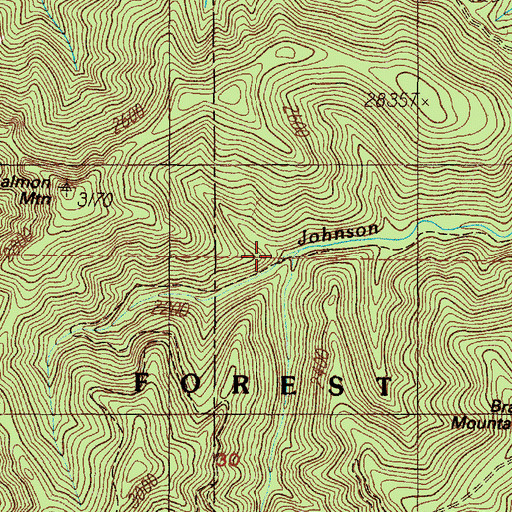 Topographic Map of Florence Creek, OR