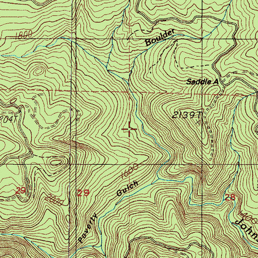 Topographic Map of Laird Creek, OR