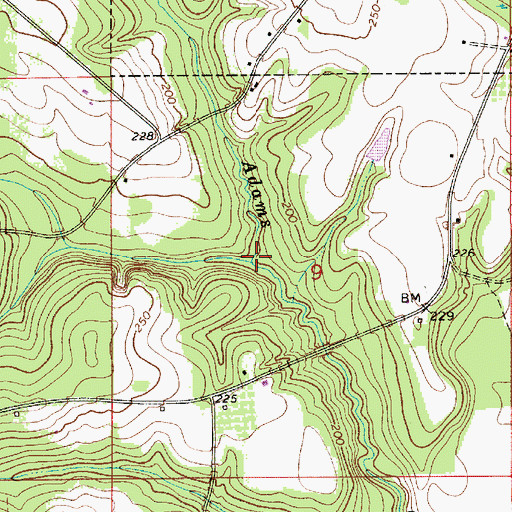 Topographic Map of Camp Creek, AL