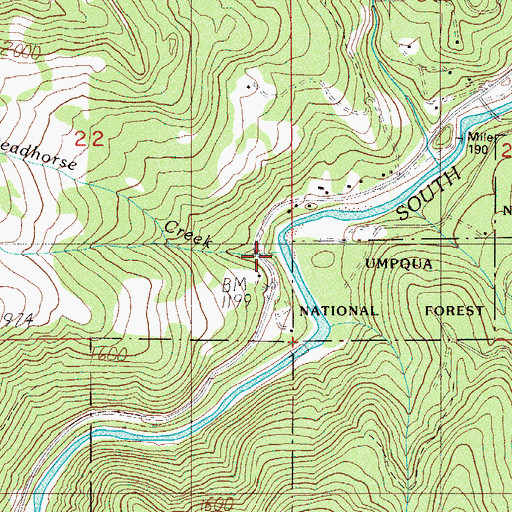 Topographic Map of Deadhorse Creek, OR