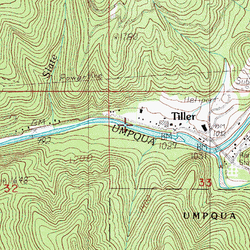 Topographic Map of Cole Creek, OR