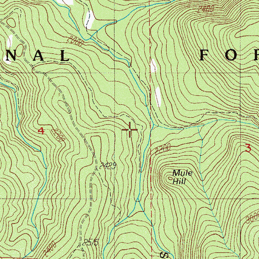 Topographic Map of Growey Creek, OR
