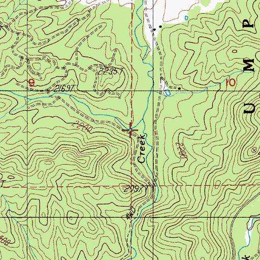 Topographic Map of North Fork Dismal Creek, OR