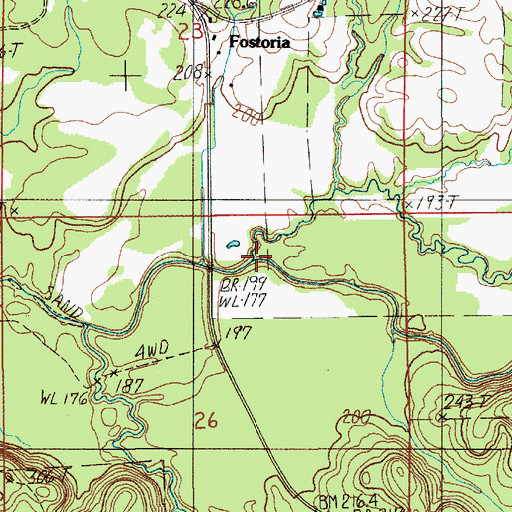 Topographic Map of Camp Creek, AL