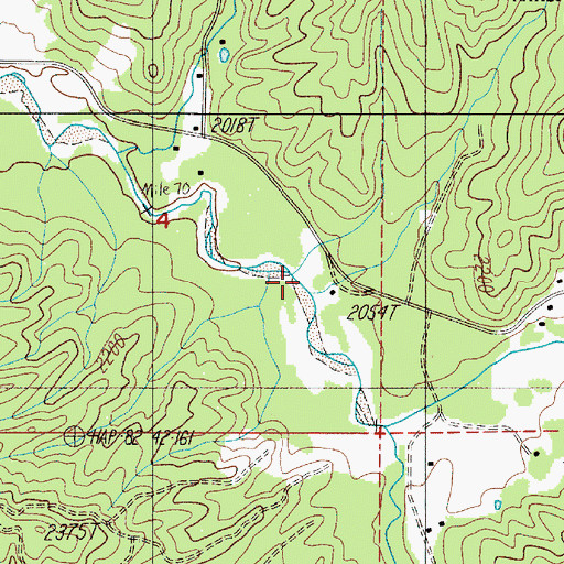 Topographic Map of Granite Creek, OR