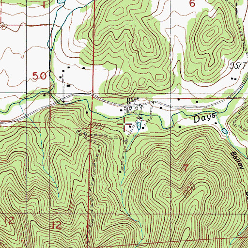 Topographic Map of Gilbeaugh Creek, OR