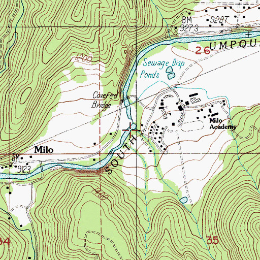 Topographic Map of Lick Creek, OR