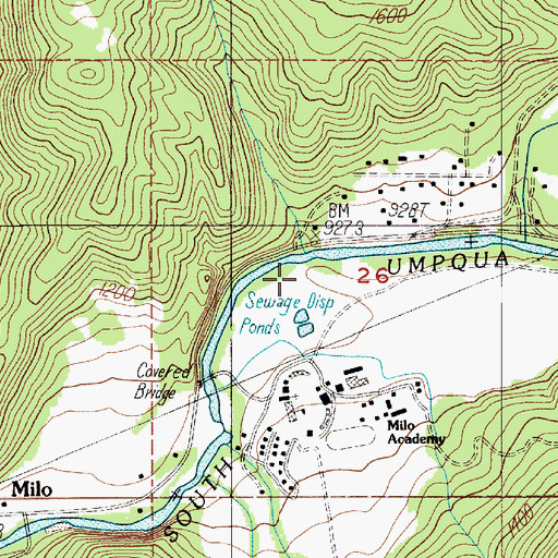 Topographic Map of Cedar Creek, OR