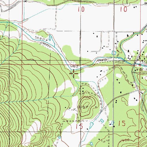 Topographic Map of Eight Dollar Mountain Creek, OR