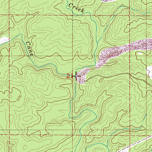 Topographic Map of Camp Creek, AL