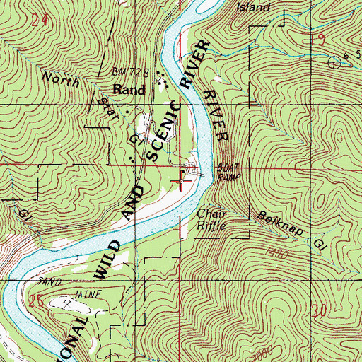 Topographic Map of Belknap Gulch, OR