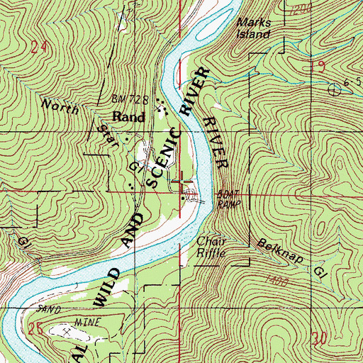 Topographic Map of North Star Gulch, OR