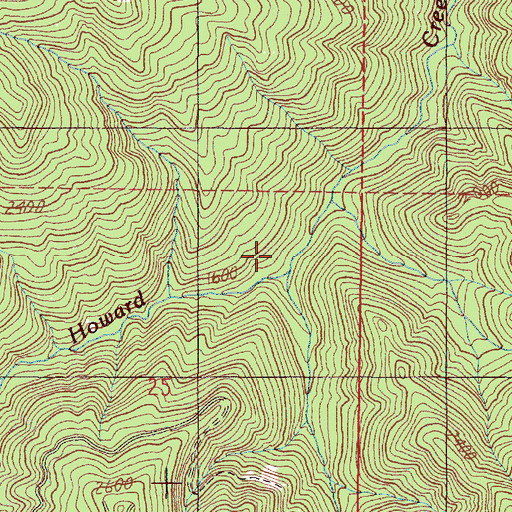Topographic Map of Julie Creek, OR