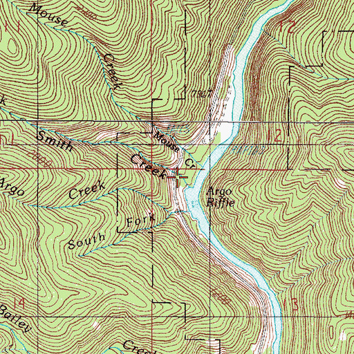 Topographic Map of Smith Creek, OR