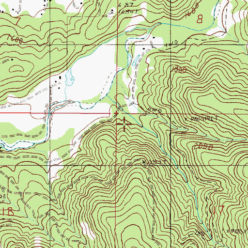 Topographic Map of Hansford Gulch, OR