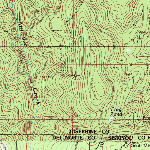 Topographic Map of Pigeon Gulch, OR