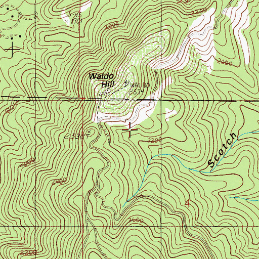 Topographic Map of Studhorse Creek, OR