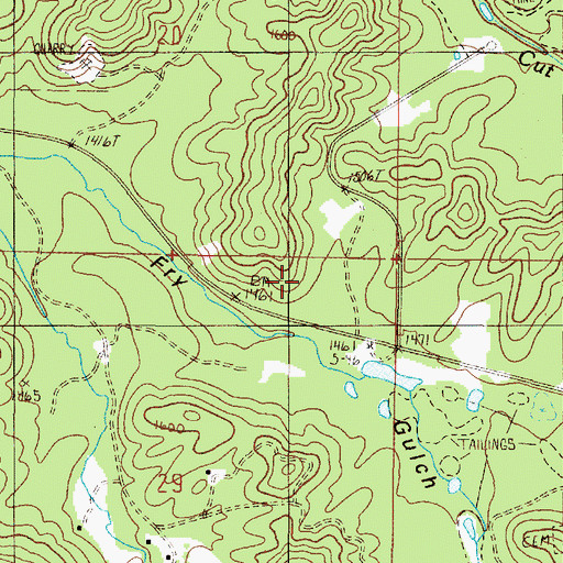 Topographic Map of Butcher Gulch, OR