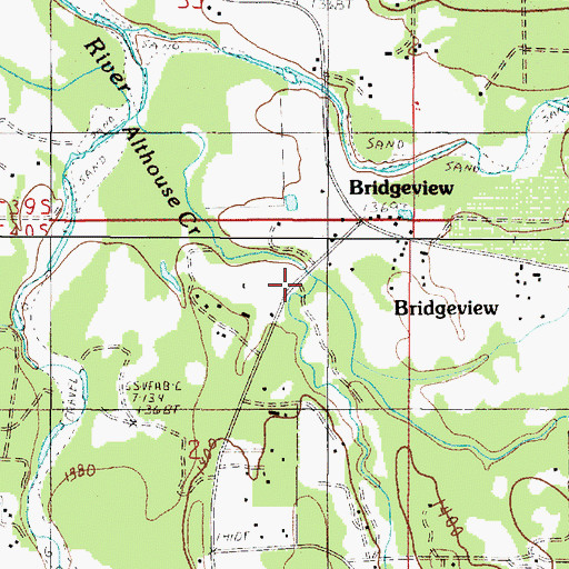Topographic Map of Althouse Slough, OR