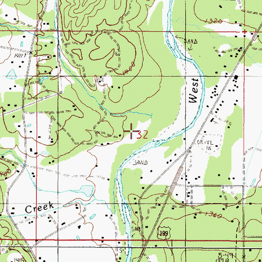 Topographic Map of Choke Cherry Creek, OR