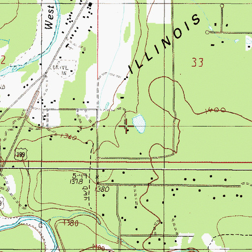 Topographic Map of Rosenberg Reservoir, OR