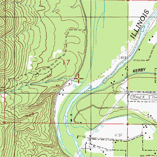 Topographic Map of Jimmy Creek, OR