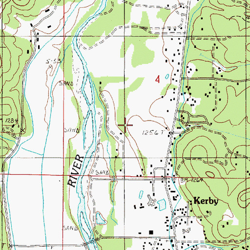 Topographic Map of Peterson Creek, OR