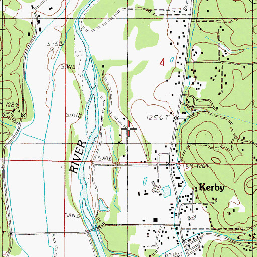 Topographic Map of Kerby Slough, OR
