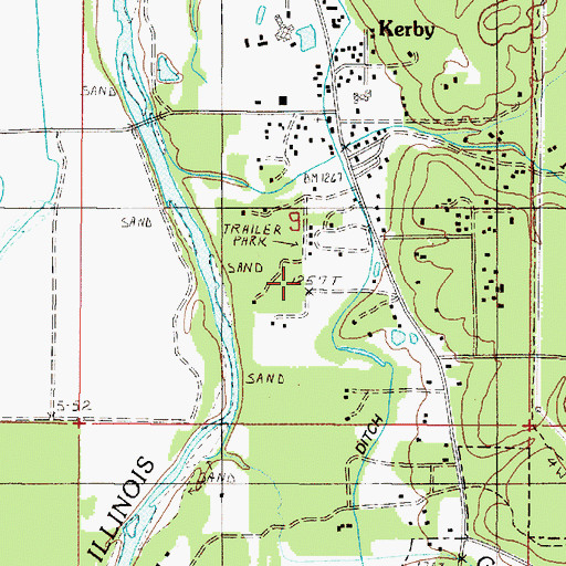 Topographic Map of Jacobson Springs, OR