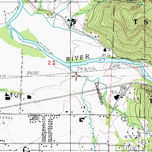 Topographic Map of Donaldson Creek, OR