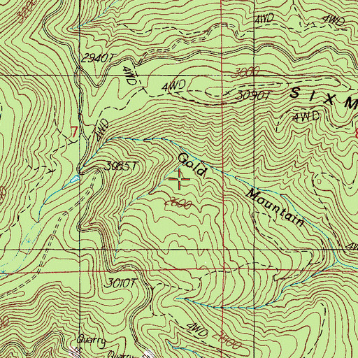 Topographic Map of Kleiner Creek, OR