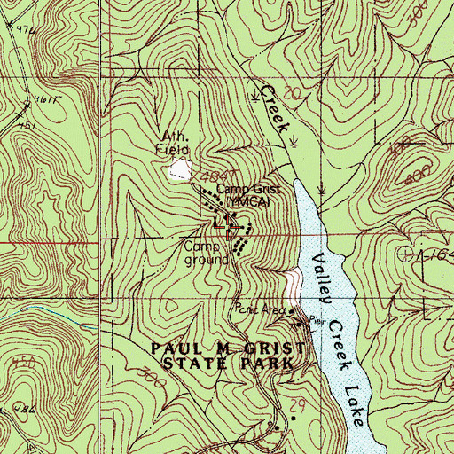 Topographic Map of Camp Grist, AL