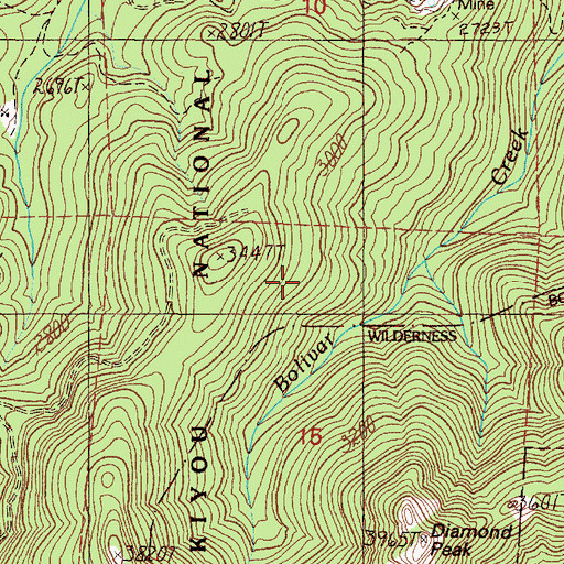 Topographic Map of Porphyry Spring, OR