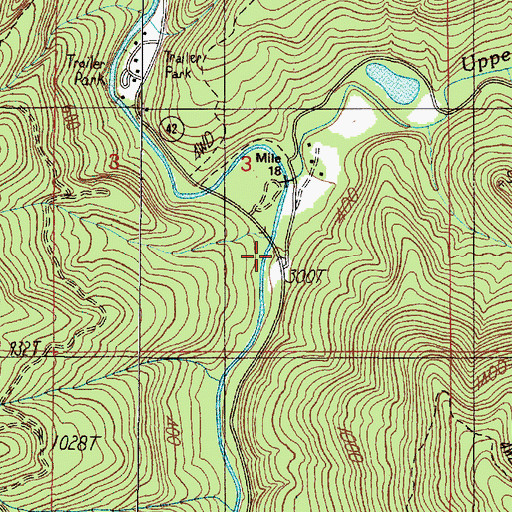 Topographic Map of Cabin Creek, OR