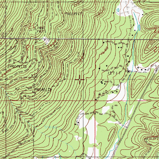 Topographic Map of Gold Spring, OR