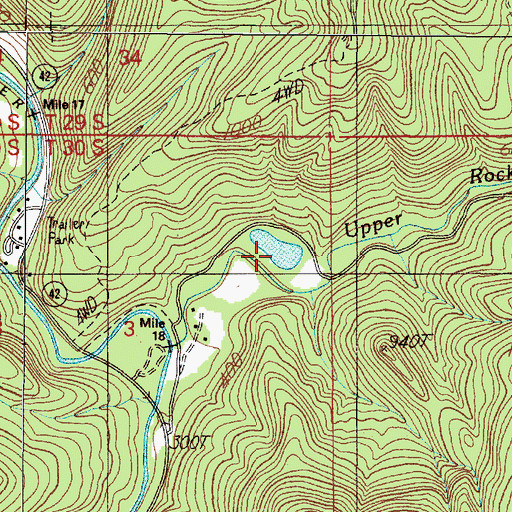 Topographic Map of Cawrses Log Pond, OR