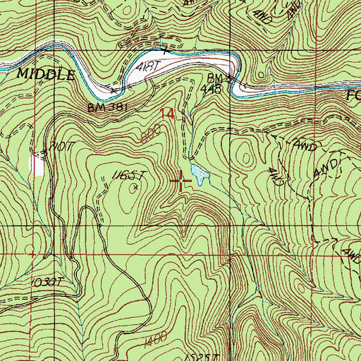 Topographic Map of Bone Mountain Pond, OR