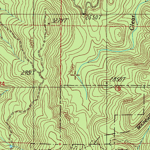 Topographic Map of Clear Creek Camp, OR