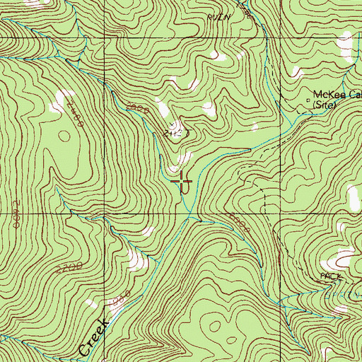 Topographic Map of Rock Creek, OR
