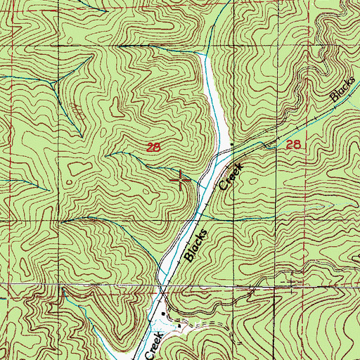 Topographic Map of Parker Creek, OR