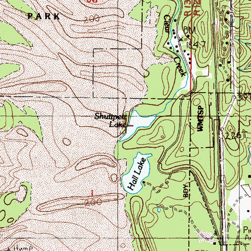 Topographic Map of Shuttpelz Lake, OR