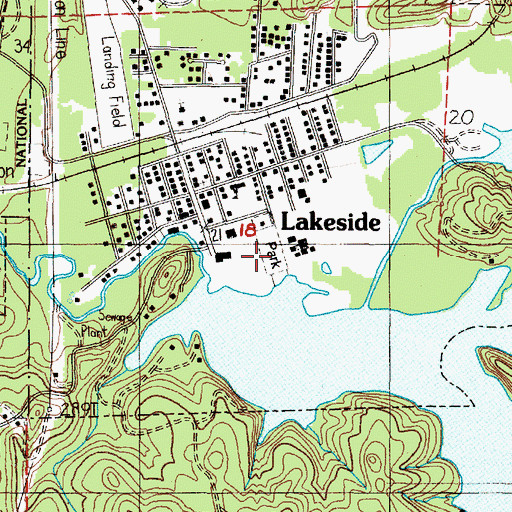 Topographic Map of Tenmile Lake County Park, OR