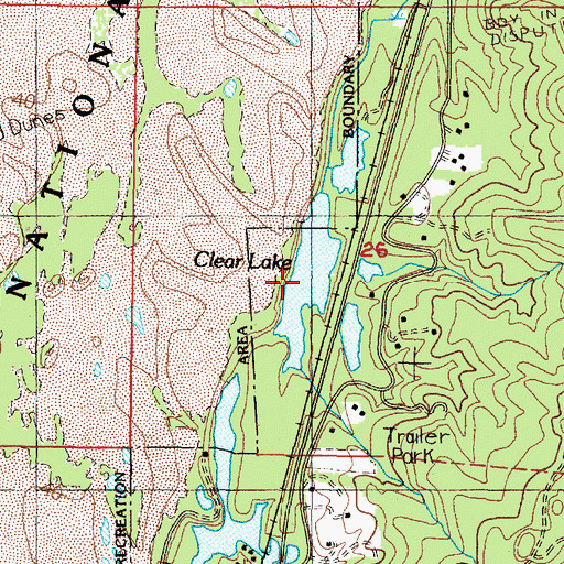 Topographic Map of Clear Lake, OR