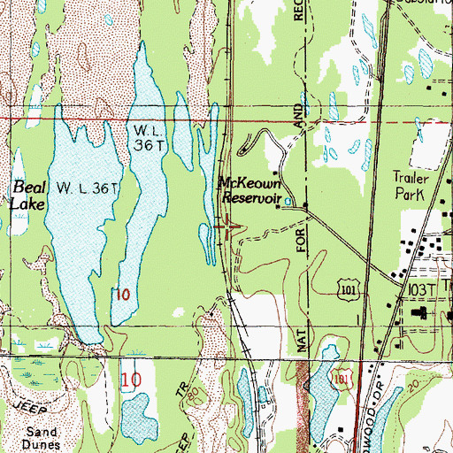 Topographic Map of Charlotte Creek, OR