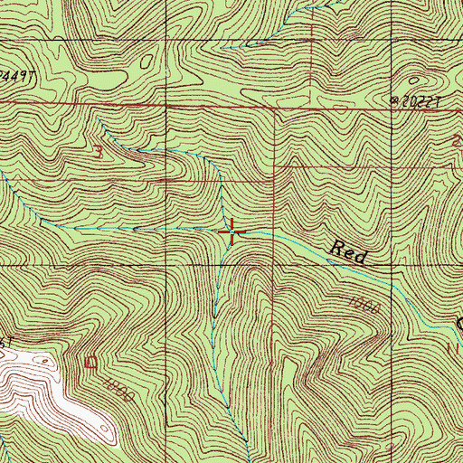 Topographic Map of Stan Creek, OR
