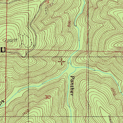Topographic Map of West Fork Panther Creek, OR
