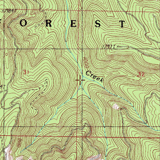 Topographic Map of Mid Fork Panther Creek, OR