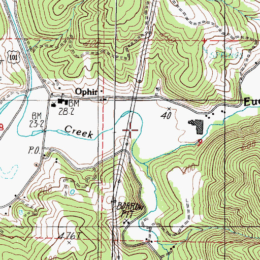 Topographic Map of Gillman Creek, OR