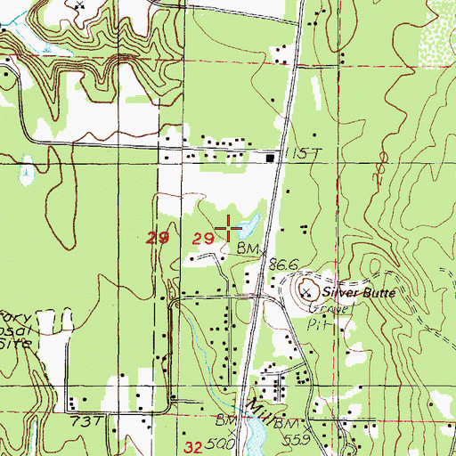 Topographic Map of Richman Reservoir, OR