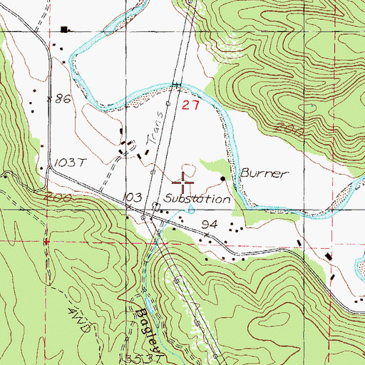 Topographic Map of Marsh Log Pond, OR